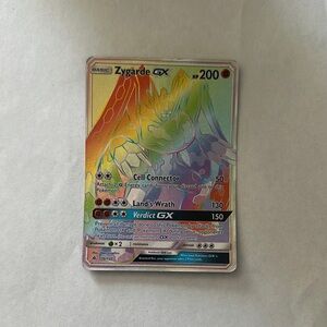 Pokemon Zygarde GX Trading Card - Red, Yellow, Green, Purple